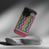 Schattige Retro Groovy Pencil Stijlpatroon Case-Mate iPhone Case