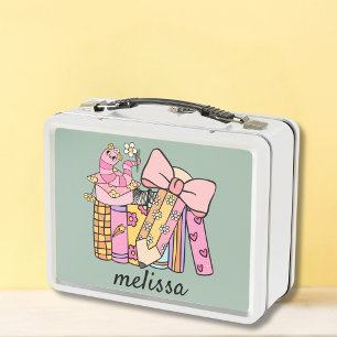 Schattige Retro Groovy Roze Potlood Boek Coquette