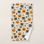 Schattige Retro Halloween patroon Bad Handdoek (Handdoek)