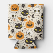 Schattige Retro Halloween patroon Blikjeskoeler (Voorkant)