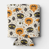 Schattige Retro Halloween patroon Blikjeskoeler (Achterkant)