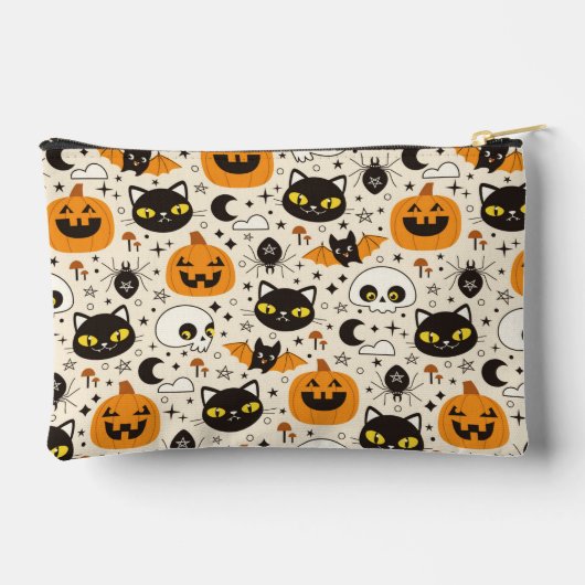 Schattige Retro Halloween patroon Etui (Achterkant)
