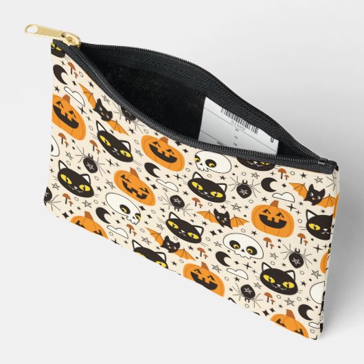 Schattige Retro Halloween patroon Etui (Open)