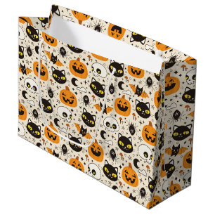 Schattige Retro Halloween patroon Groot Cadeauzakje