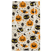 Schattige Retro Halloween patroon Klein Cadeauzakje (Voorkant)