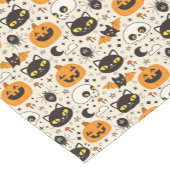 Schattige Retro Halloween patroon Korte Tafelloper (Hoek)