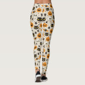 Schattige Retro Halloween patroon Leggings (Achterkant)