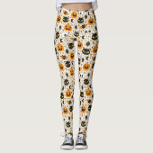 Schattige Retro Halloween patroon Leggings (Voorkant)
