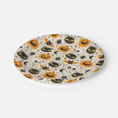 Schattige Retro Halloween patroon Papieren Bordje (Gekanteld)