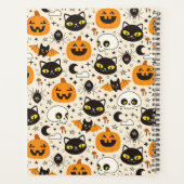 Schattige Retro Halloween patroon Planner (Achterkant)