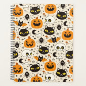 Schattige Retro Halloween patroon Planner (Voorkant)