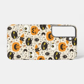 Schattige Retro Halloween patroon Samsung Galaxy Hoesje (Achterkant horizontaal)