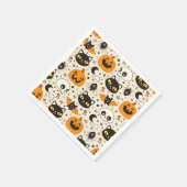 Schattige Retro Halloween patroon Servet (Hoek)