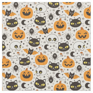 Schattige Retro Halloween patroon Stof