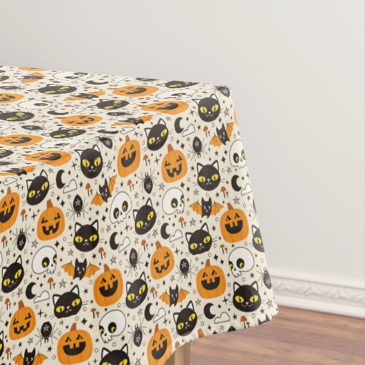 Schattige Retro Halloween patroon Tafelkleed (Voorbeeld)