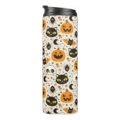 Schattige Retro Halloween patroon Thermosbeker (Geroteerd rechts)