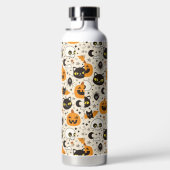 Schattige Retro Halloween patroon Waterfles (Rechts)