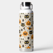 Schattige Retro Halloween patroon Waterfles (Achterkant)