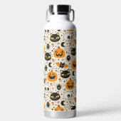 Schattige Retro Halloween patroon Waterfles (Voorkant)
