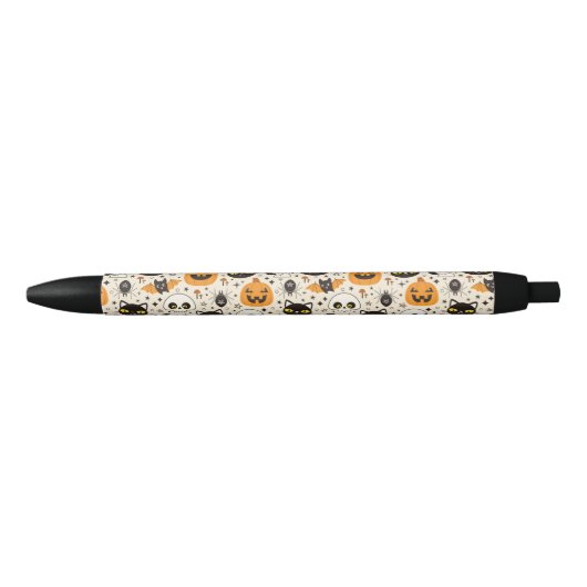 Schattige Retro Halloween patroon Zwarte Inkt Pen (Voorkant)