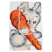 schattige retro  Happy Pap Medium Cadeauzakje (Achterkant)