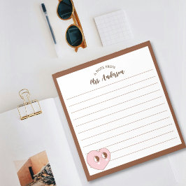 Schattige retro hart terug naar school bruin notitieblok