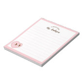 Schattige retro hart terug naar school notitieblok (Linkerzijde)