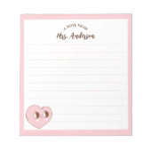 Schattige retro hart terug naar school notitieblok (Voorkant)