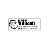 Schattige Retro Kerst Sant Claus Retouradres Zelfinktende Stempel (Design)