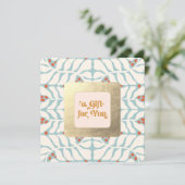 Schattige Retro Kerstcadeaubon (Staand voorkant)