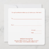 Schattige Retro Kerstcadeaubon (Achterkant)