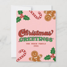 Schattige Retro Kerstgroeten