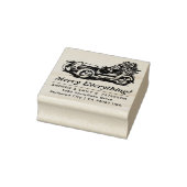 Schattige Retro Kerstman Kerst Santa Auto Retourad Rubberstempel (Stempel)
