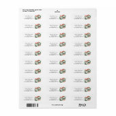 Schattige Retro-kerstpannen - Aangepast Etiket (Full Sheet)