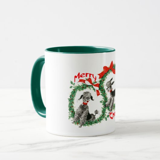 Schattige Retro-kerstpannen - Aangepast Mok (Voorkant links)