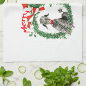 Schattige Retro-kerstpannen - Aangepast Theedoek (Gevouwen)