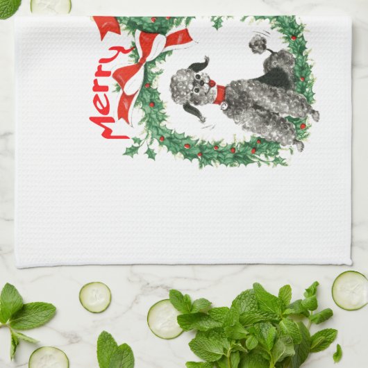 Schattige Retro-kerstpannen - Aangepast Theedoek (Gevouwen)