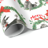 Schattige Retro-kerstpannen, adem Cadeaupapier (Rol Hoek)