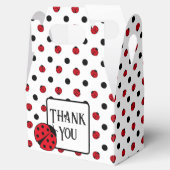 Schattige retro lieveheerspatroon bedankdoosjes (Geopend)