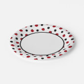 Schattige retro lieveheerspatroon papieren bordje (Gekanteld)