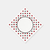 Schattige retro lieveheerspatroon servet (Hoek)