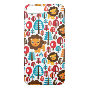 schattige retro Lion kinder illustratie iPhone 8/7 Plus Hoesje