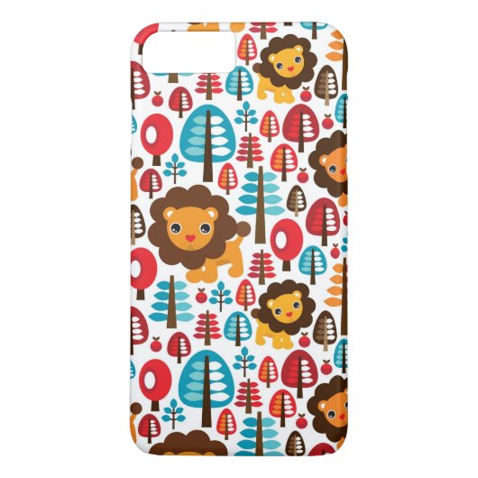 schattige retro Lion kinder illustratie Case-Mate iPhone Case (Achterkant)