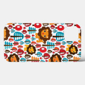 schattige retro Lion kinder illustratie Case-Mate iPhone Case (Achterkant (horizontaal))