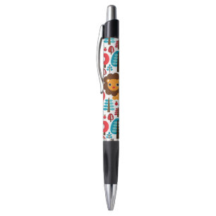 schattige retro Lion kinder illustratie Pen
