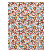 schattige retro Lion kinder illustratie Tafelkleed (Voorkant)