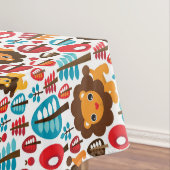 schattige retro Lion kinder illustratie Tafelkleed (Voorbeeld)
