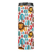 schattige retro Lion kinder illustratie Thermosbeker (Achterkant)