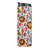 schattige retro Lion kinder illustratie Thermosbeker (Geroteerd rechts)