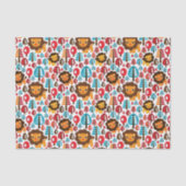 schattige retro Lion kinder illustratie Tissuepapier (Voorkant)